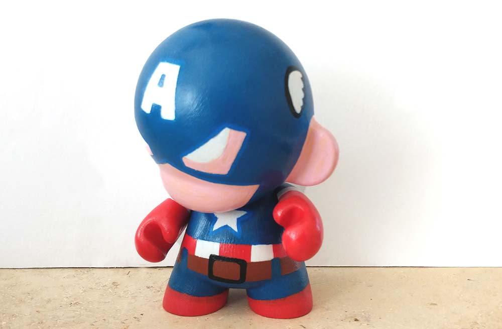 Captain America Painted Doll