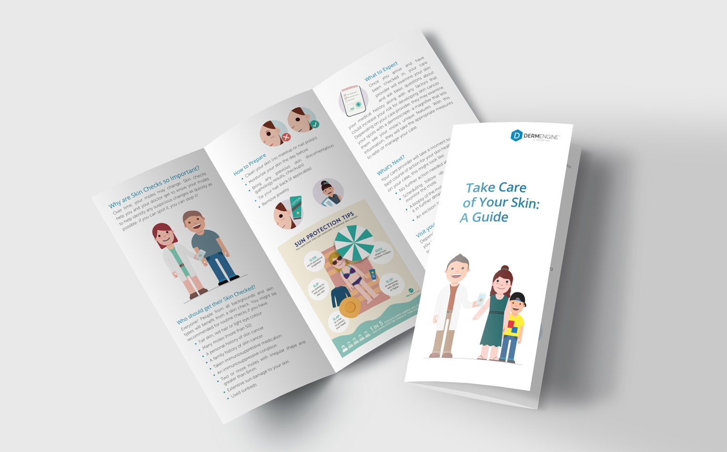 Trifold brochure for Skin Checks