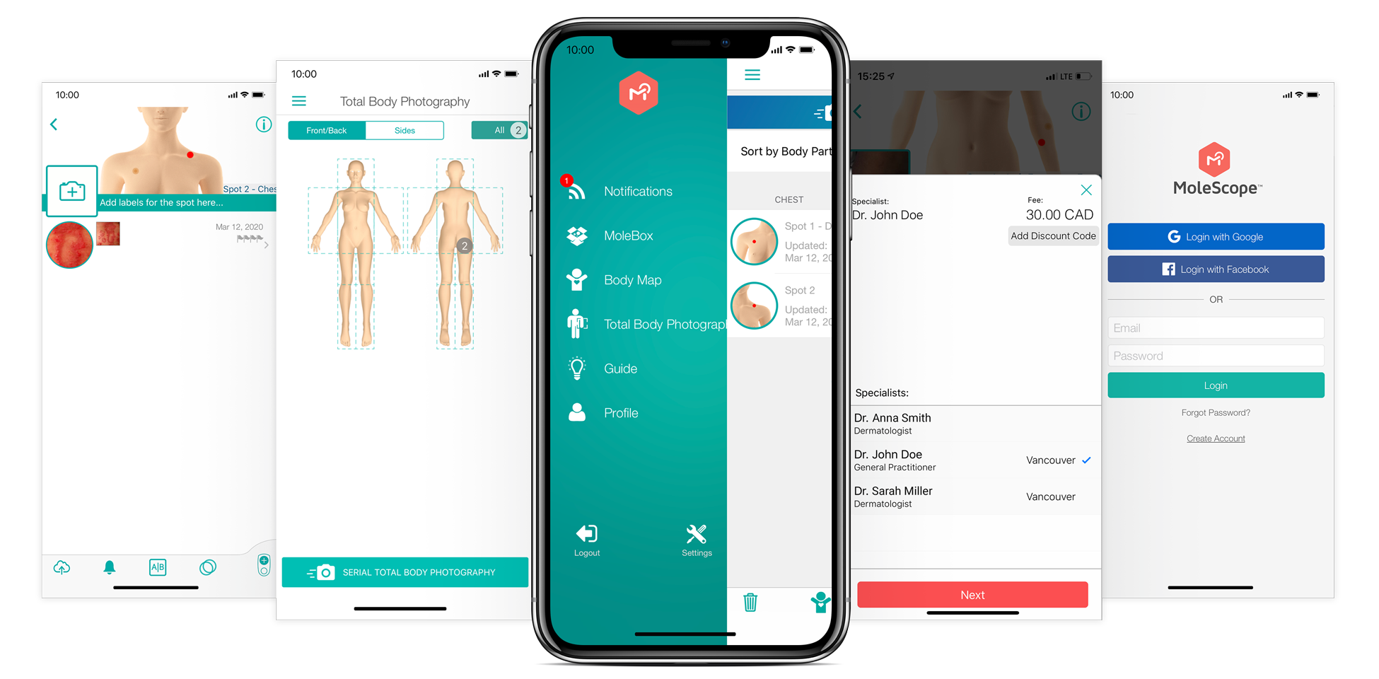 Patient Mobile App Screens